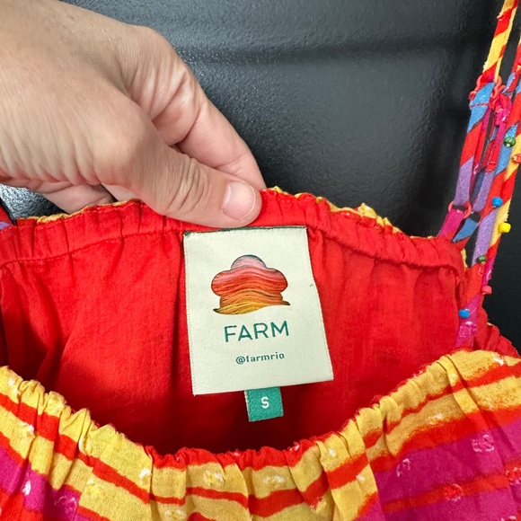 Farm Rio Red Magic Forest Crop Top Small - Picture 8 of 8